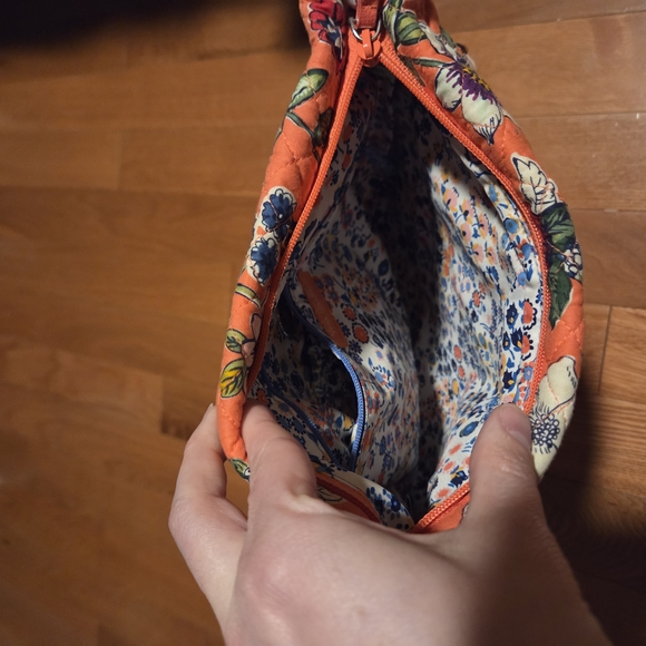 Vera Bradley Floral Orange Quilted Crossbody Bag - Picture 2 of 4